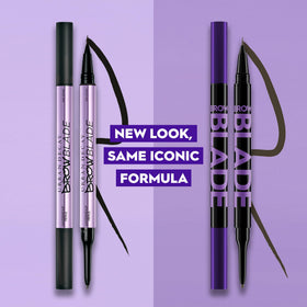 Urban Decay Brow Blade ink-stain brush detail demonstrates thin strokes for hairlike definition