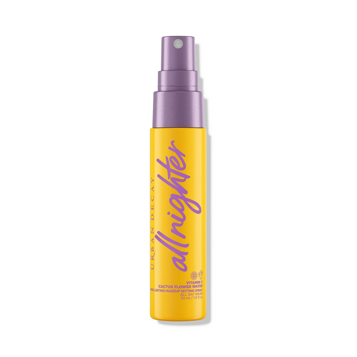Urban Decay front packaging showing travel-size bottle and branding benefit long wear