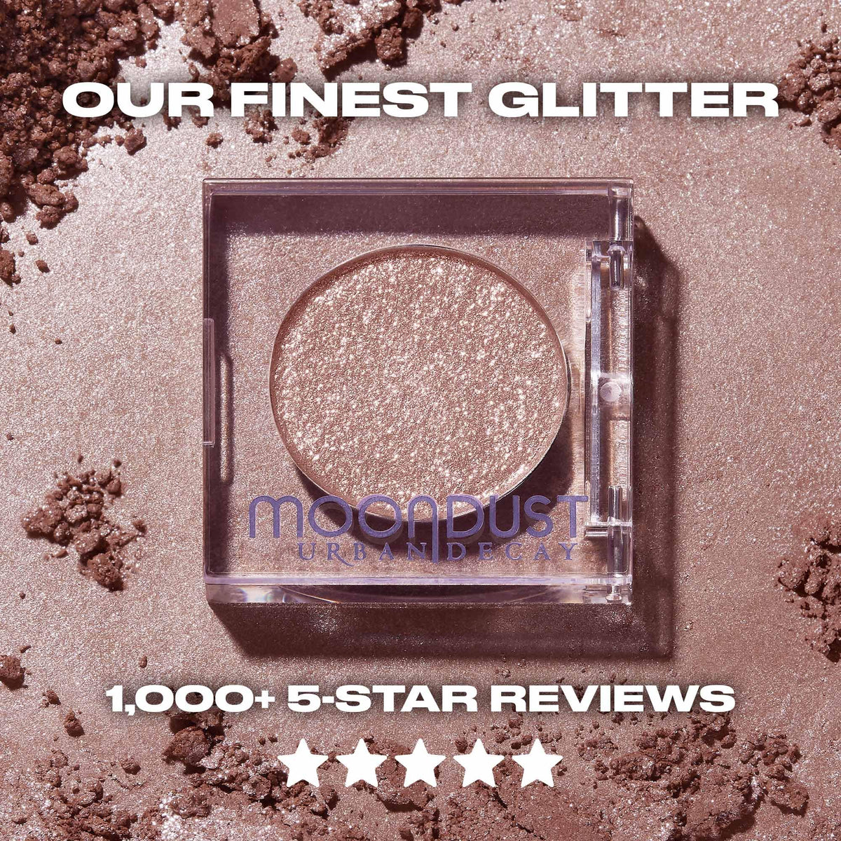 Urban Decay lifestyle nightlook model wearing Space Cowboy adding luminous, eye‑catching highlight