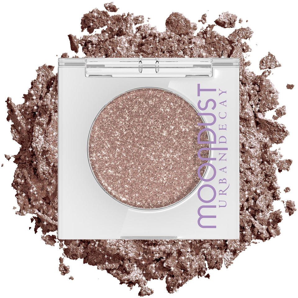 Urban Decay Moondust front pan showing Space Cowboy sparkle and usable packaging