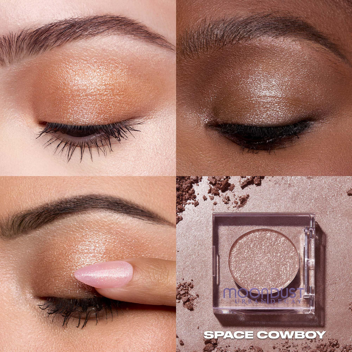 Urban Decay Moondust close-up of micro-fine glitter texture for smooth finish