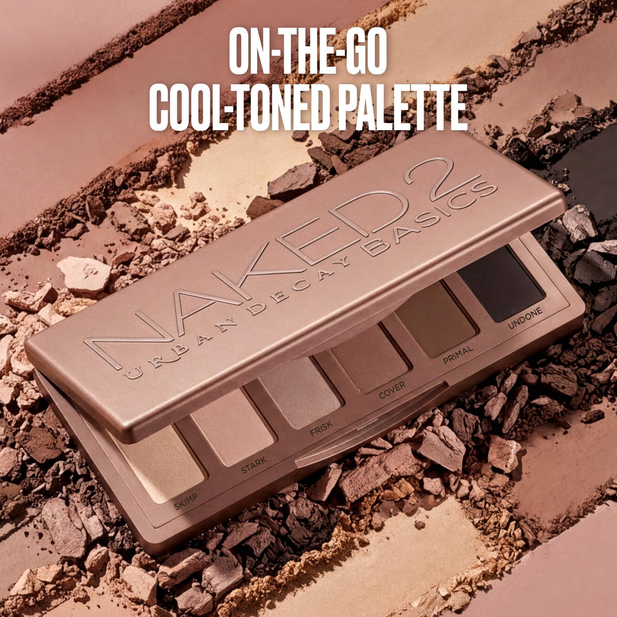 URBAN DECAY compact mirror inside palette for touch-ups and precise application on the go