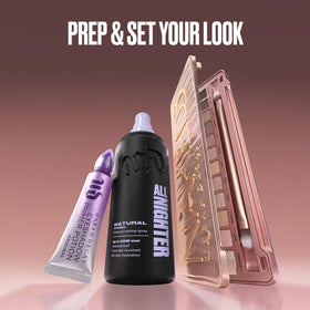 URBAN DECAY Naked 3 on vanity with brushes showing everyday makeup routine