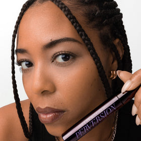 Urban Decay before and after lashes highlighting visible volume and separation benefit