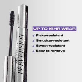 Urban Decay formula swiped to show creamy texture and intense black pigment benefit