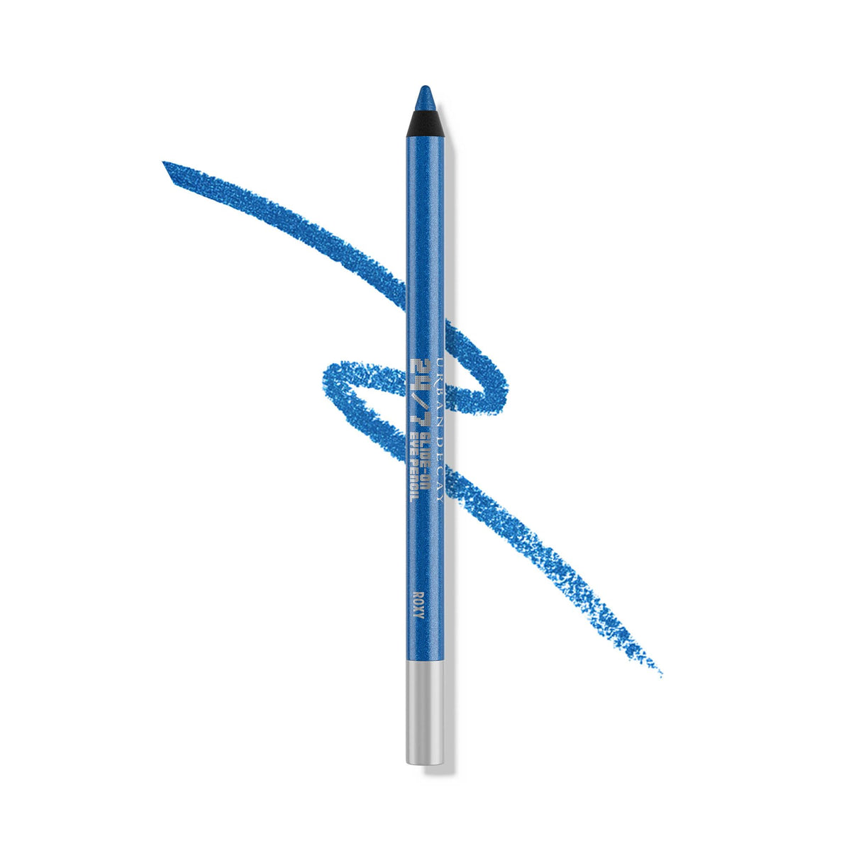 URBAN DECAY front packaging showing Roxy metallic blue for bold color