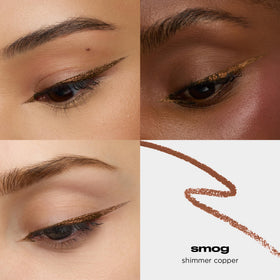 URBAN DECAY close-up of Smog pencil tip highlighting creamy, no-tug formula