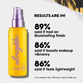 Urban Decay texture on hand showing lightweight hydrating finish for radiant skin