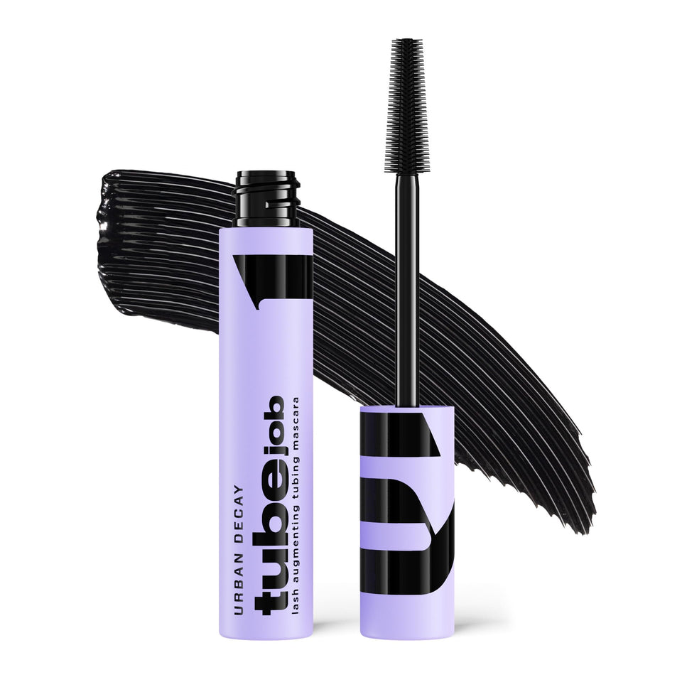 URBAN DECAY Tube Job front packaging showing sleek tube for easy storage and quick access