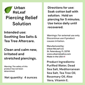 Urban ReLeaf back label close-up with directions and ingredient list for informed use