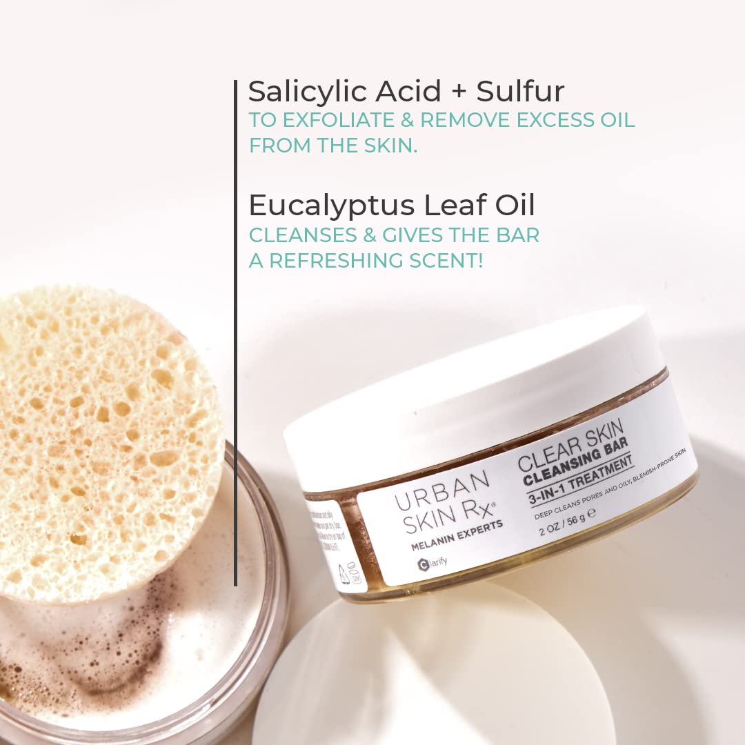 Urban Skin Rx close-up of bar texture and lather for effective exfoliation benefit