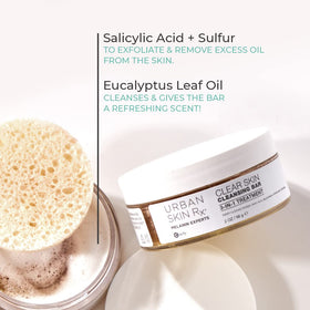 Urban Skin Rx close-up of bar texture and lather for effective exfoliation benefit