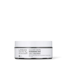 Urban Skin Rx front packaging showing compact treatment bar, helps clarify skin