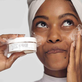 Urban Skin Rx sponge creating creamy lather for easier application and coverage