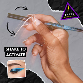 URBAN DECAY hand applying liner to eyelid demonstrating ease of use and clean wings