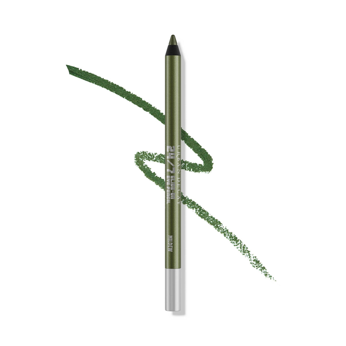 URBAN DECAY pencil front packaging showing shade Mildew and compact size