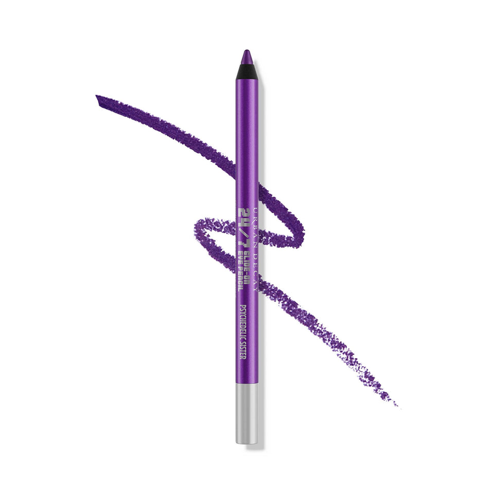 URBAN DECAY front view of Psychedelic Sister pencil showing bright purple shade