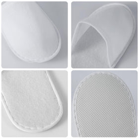 UrbanRoots slippers placed in a hotel room offering guest convenience