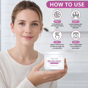 UREA LABS application on hands demonstrating hydration and rough-skin smoothing benefit