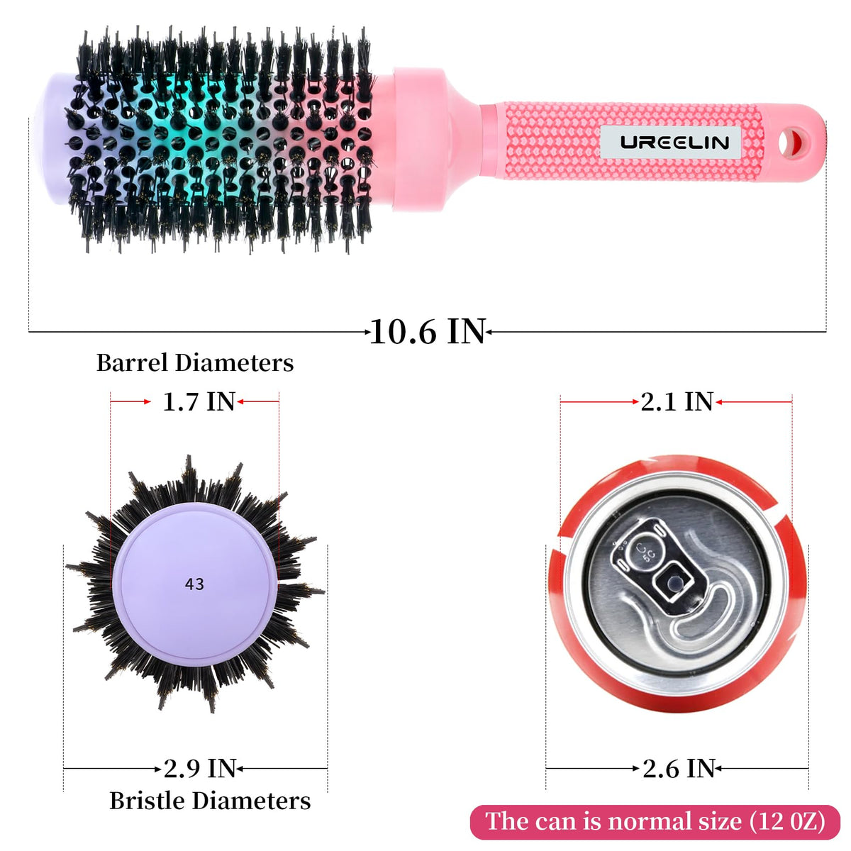 UREELIN ergonomic handle with anti-slip grip for comfortable, controlled styling