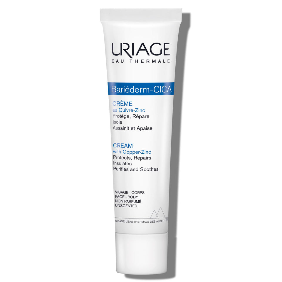 Uriage Bariéderm-CICA front packaging showcasing product and benefits