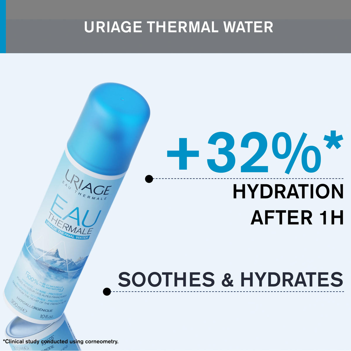 Uriage label and ingredient details highlighting mineral-rich isotonic composition