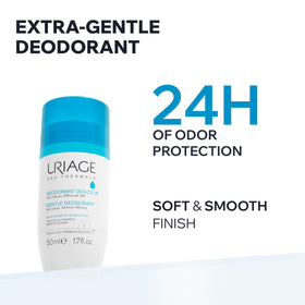 Uriage wide roller applicator close-up demonstrating smooth even application benefit