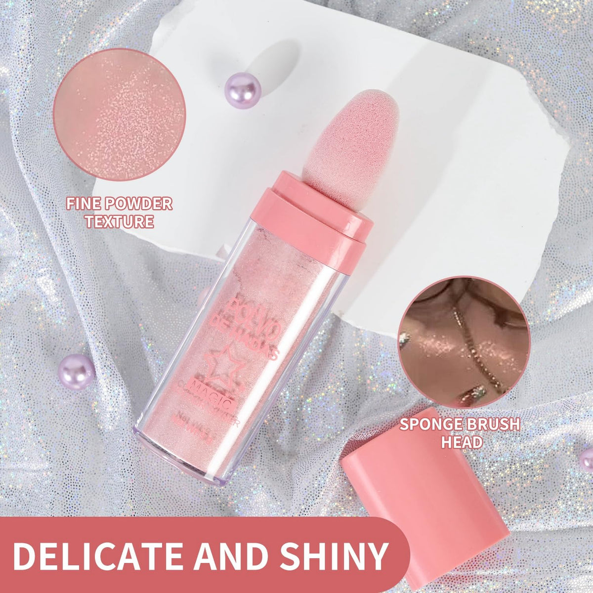 URQT used as eyeshadow on lid adding reflective sparkle and long wear