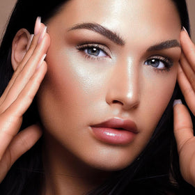URQT wand in use along cheekbone for quick targeted application benefit