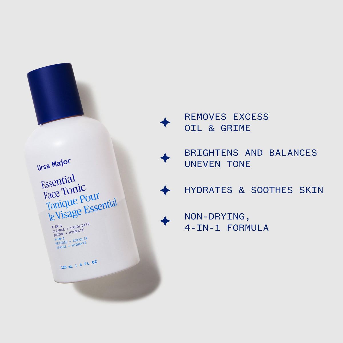 Ursa Major close-up of tonic droplets highlighting lightweight texture and quick absorption benefit