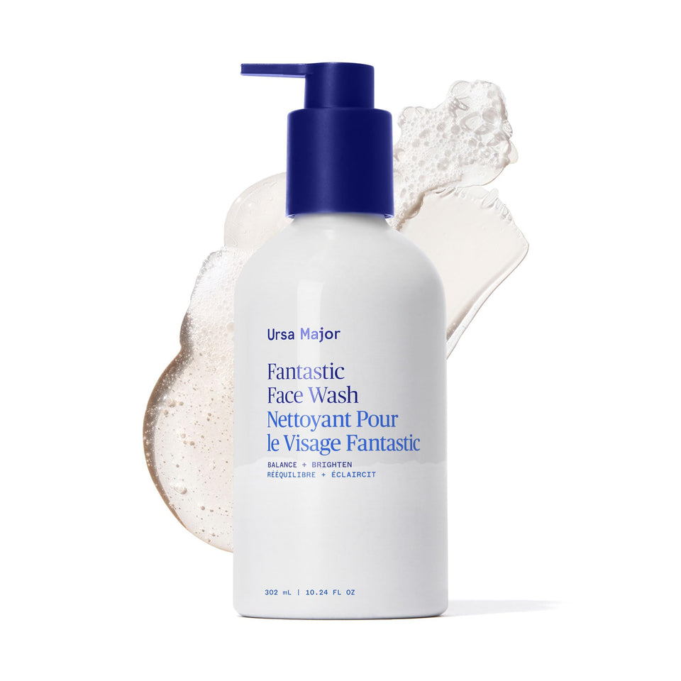 Ursa Major front packaging showing product and clean design for clear skin benefit