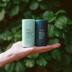 Ursa Major deodorant on bathroom counter during morning routine promoting freshness