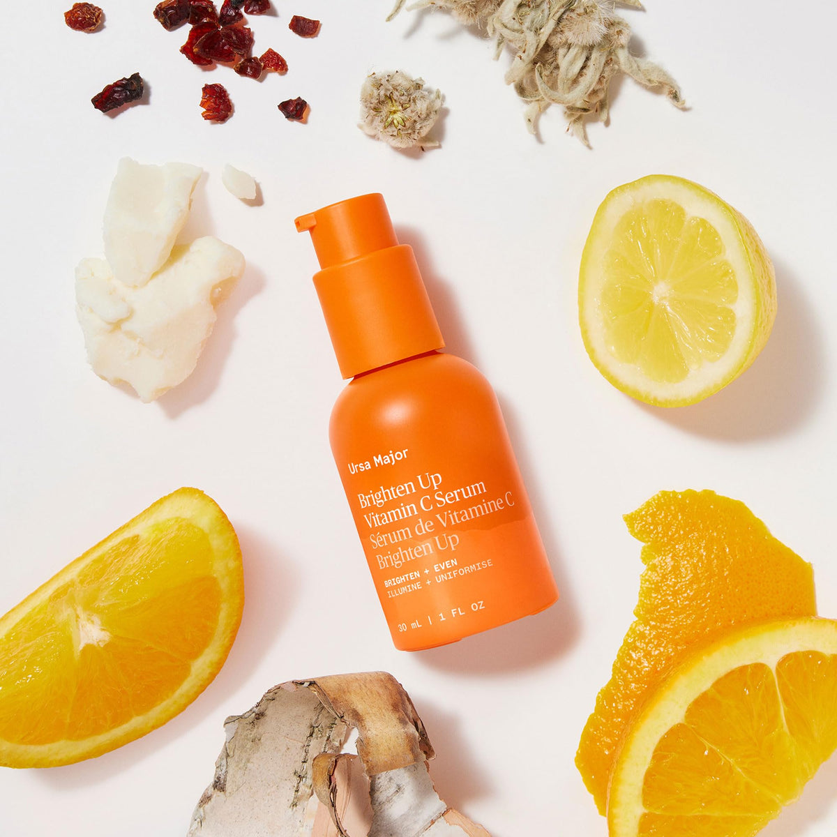 Ursa Major applying serum to cheek showing lightweight absorption and smoothing benefit