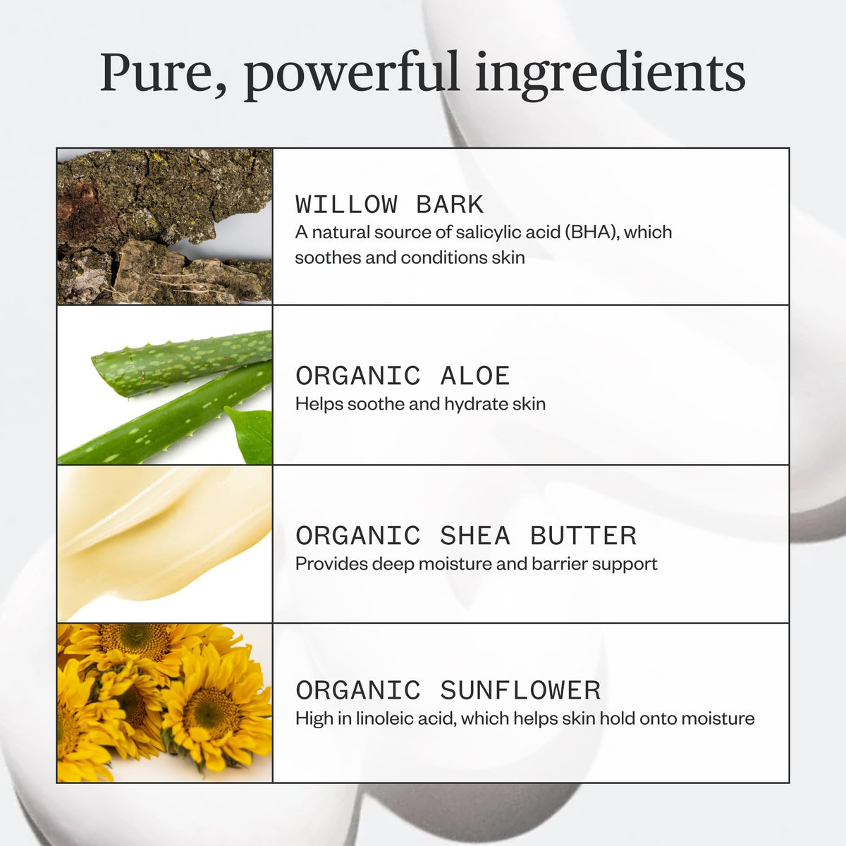 Ursa Major shea and aloe ingredients highlighting hydration benefits