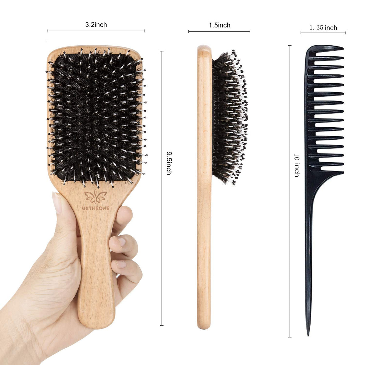 URTHEONE detangling curly hair in use to reduce knots and frizz