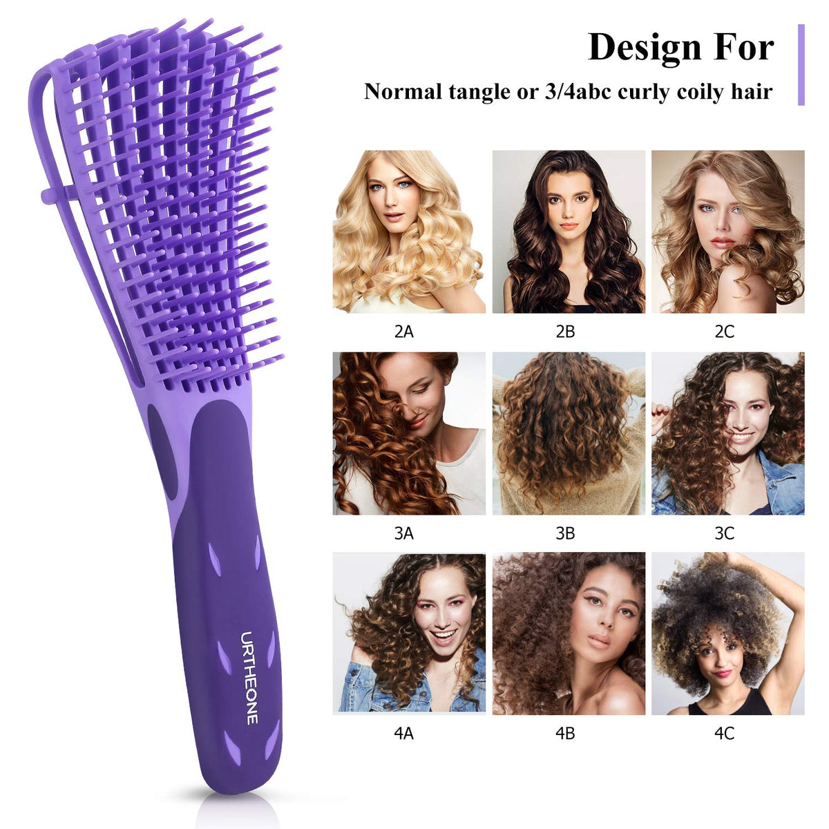 URTHEONE brush being used in shower with conditioner for easier detangling