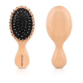 URTHEONE front view of mini boar bristle paddle brush for smooth styling