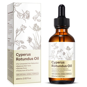Uruses front bottle showing Cyperus Rotundus Oil for reduced body hair and hydration