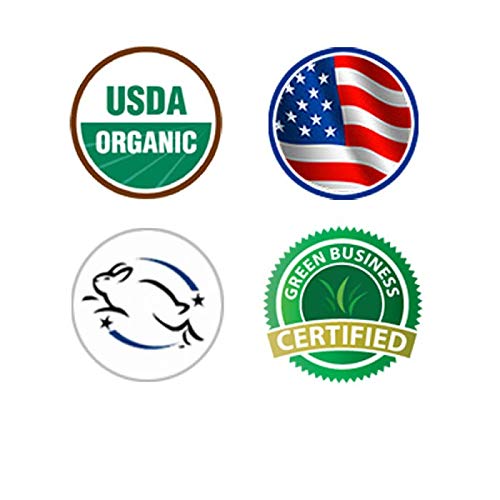 US Organic cedarwood Leaping Bunny certification badge, assures cruelty-free product