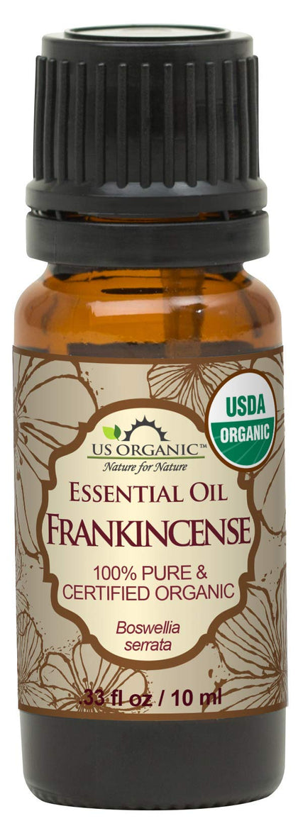 US Organic front packaging showing bottle and USDA seal, conveys certified purity