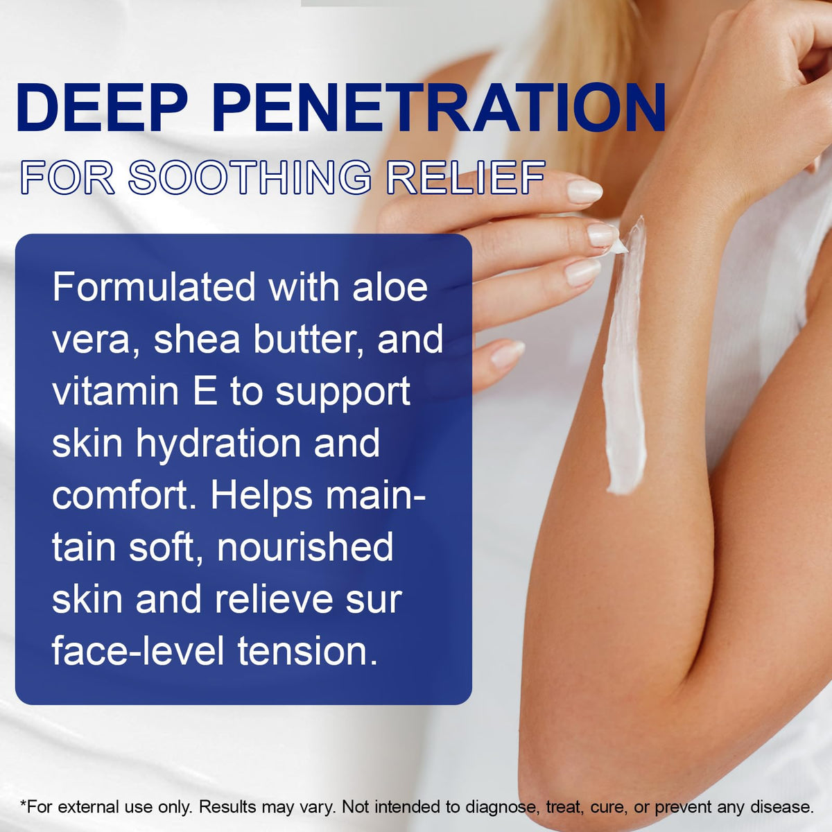 USBSREGARDS cream spread on hands demonstrating easy application and fast-absorbing benefit