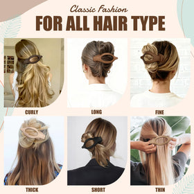 USDNICE clip securing hair in a half-up style for stable all-day wear