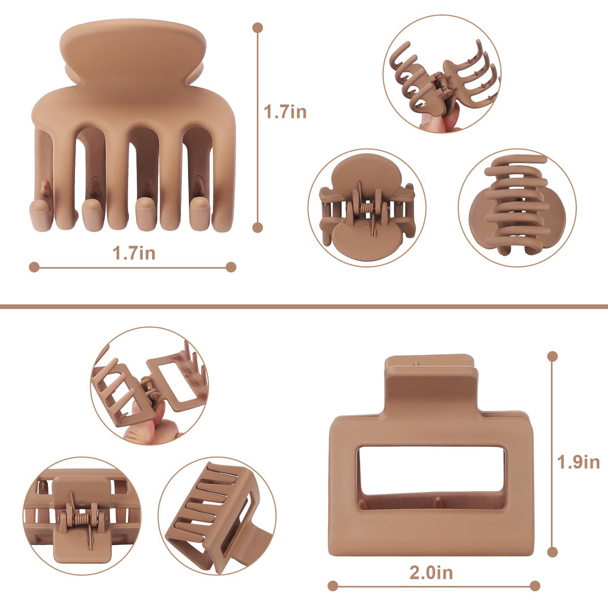 USDNICE clips held in hand to show real-world scale and easy carry benefit