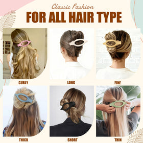 USDNICE clips holding thick and fine hair examples to show versatile secure styling