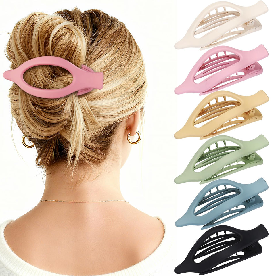 USDNICE front packaging showing six colorful matte flat clips and neat arrangement for easy selection