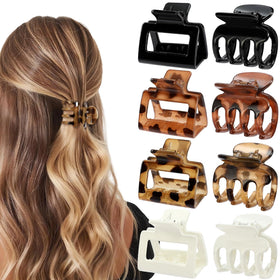 USDNICE front packaging showing eight matte non-slip claw clips for easy styling