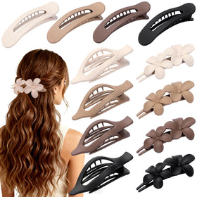 USDNICE front packaging showing brown flat hair clips and set count