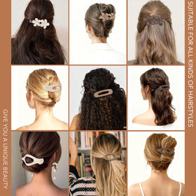USDNICE medium clip securing dark brown hair for everyday styling
