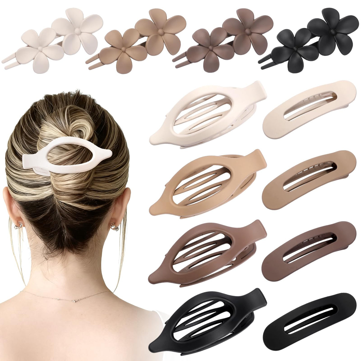 USDNICE twelve clips displayed on wood highlighting color variety