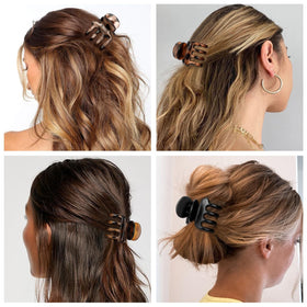 USDNICE model wearing half-up style using clip for quick effortless styling